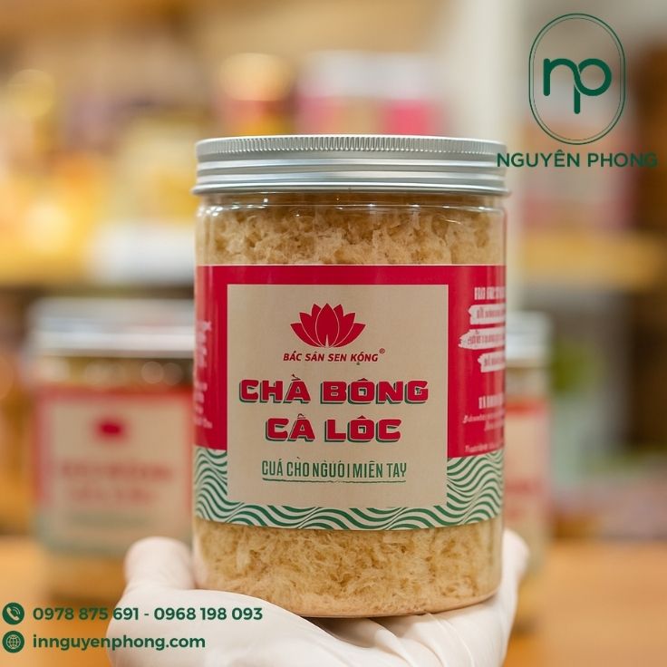 Mẫu tem nhãn ruốc cá lóc 